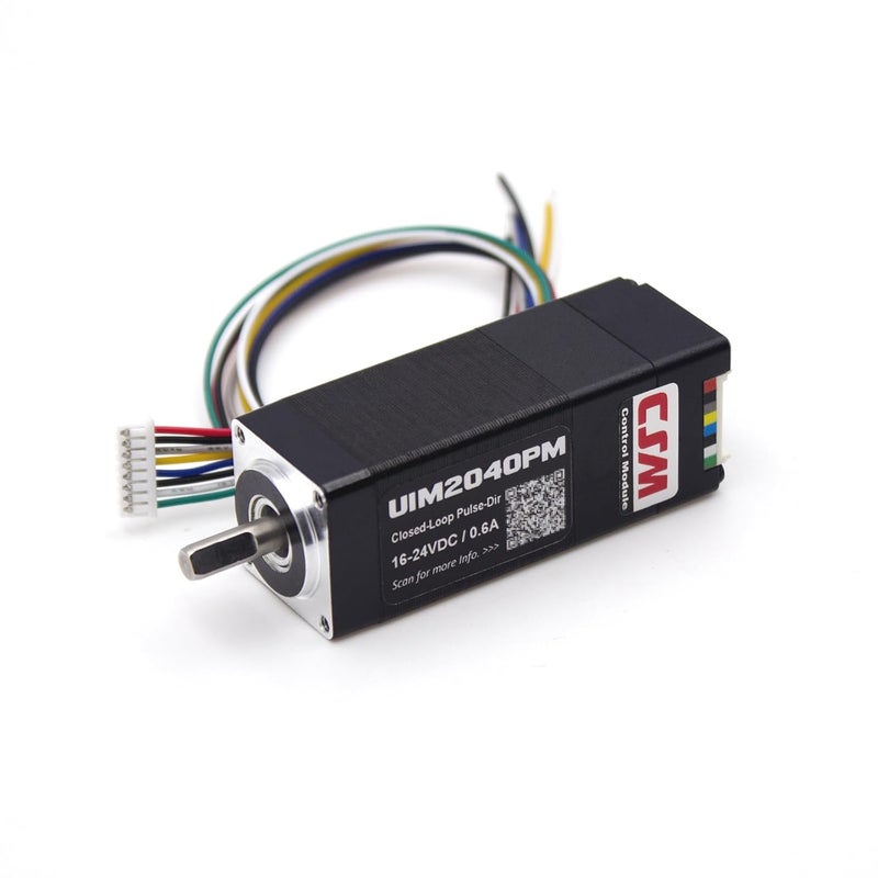 UIROBOT NEMA 8 Integrated Closed Loop Stepper Motor,Pulse-Direction Control Interface,Built-in Encoder & Motion Controller & Driver,for CNC,3D Printer,Max0.038Nm,0.6A,16-24VDC (UIM2040PM) - Image 1